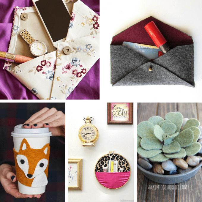 A roundup of 30 no-sew crafts including accessories, home decor, and toys.