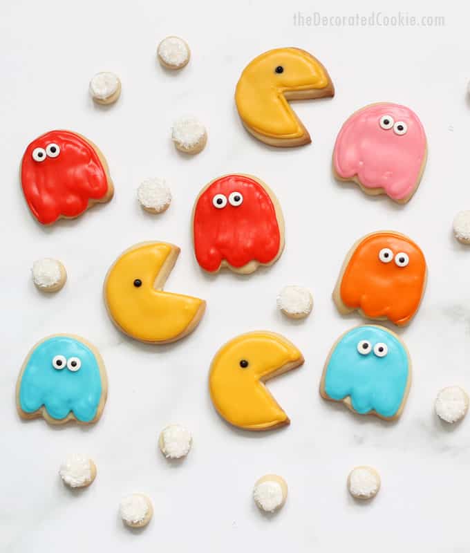 How to decorate Pac Man cookies, fun food for your 80s party