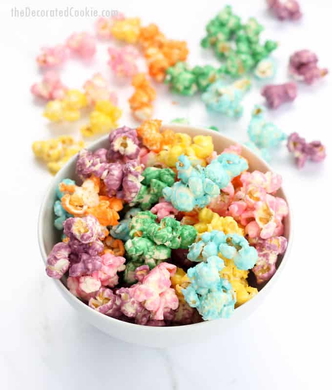 u do how make popcorn colored popcorn or Rainbow With a unicorn rainbow for video. party.