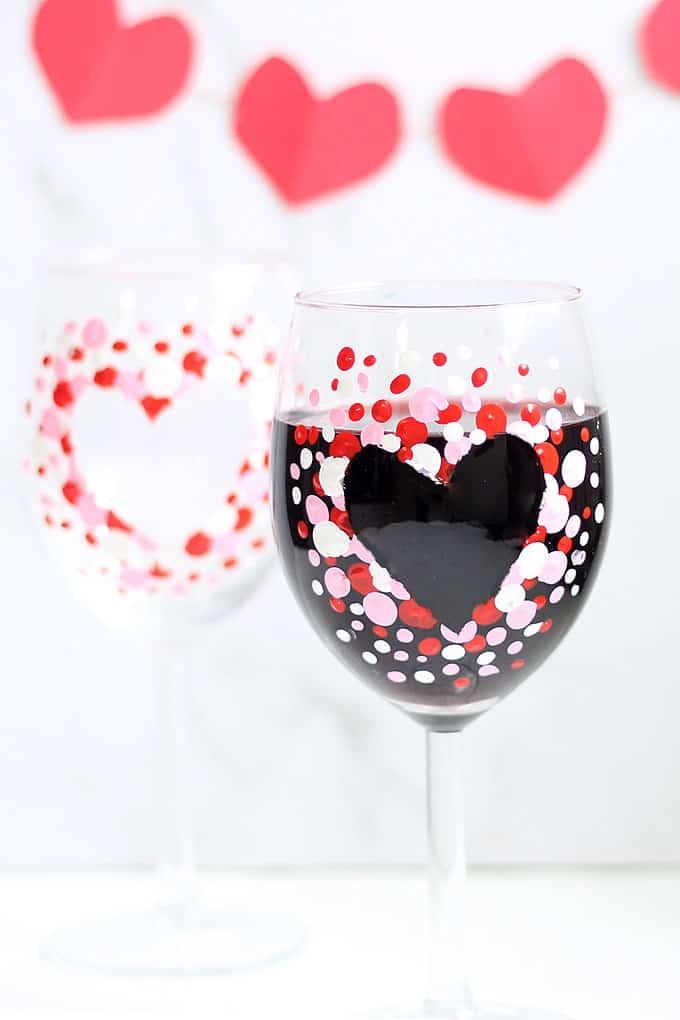 How To Make Hand Painted Valentine S Day Wine Glasses