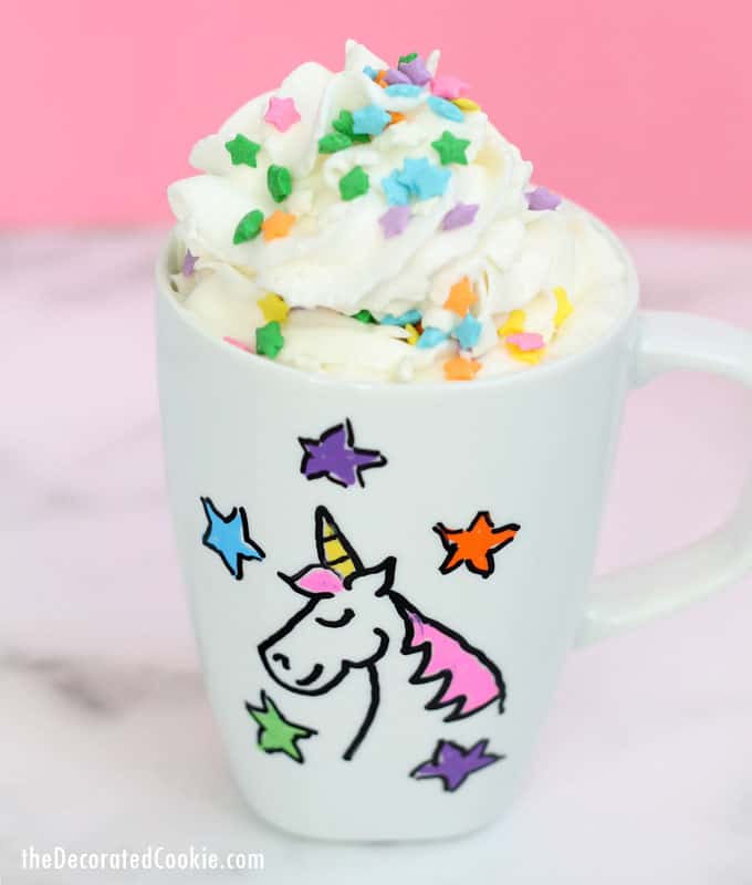  DIY unicorn mug 