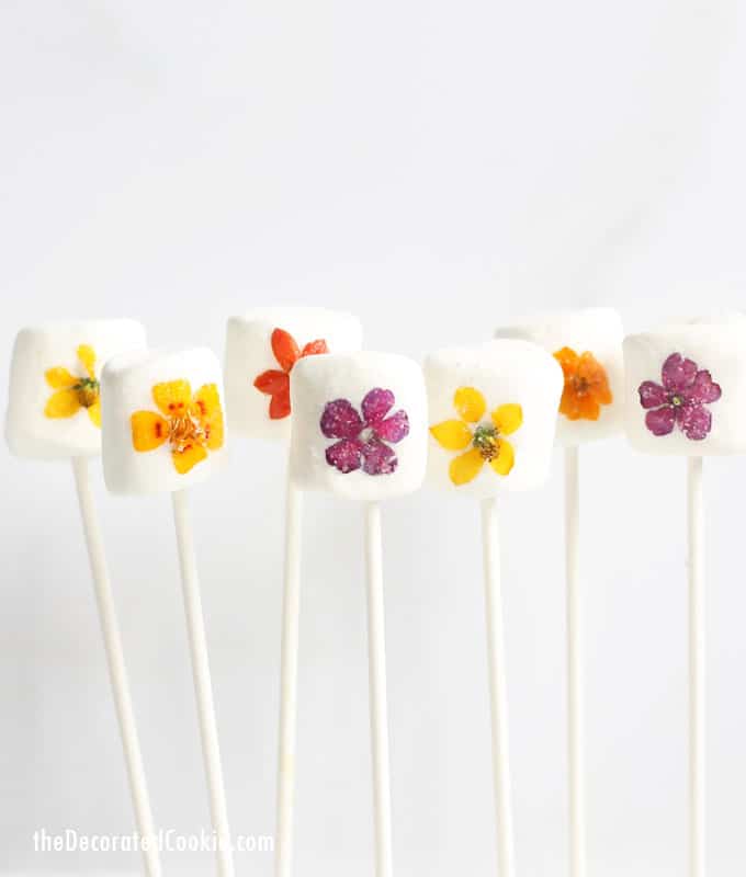 Edible flower marshmallows