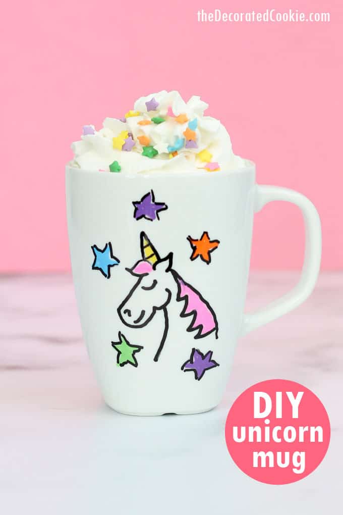 unicorn craft: Make a DIY unicorn mug