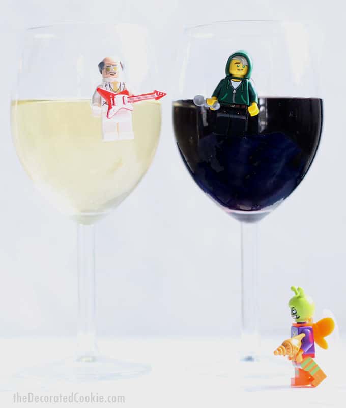Make Lego Minifigures wine charms