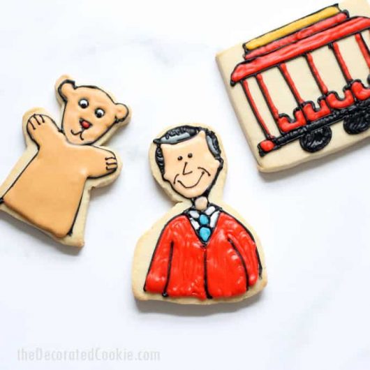 cookie decorating idea: Mr. Rogers' Neighborhood cookies 