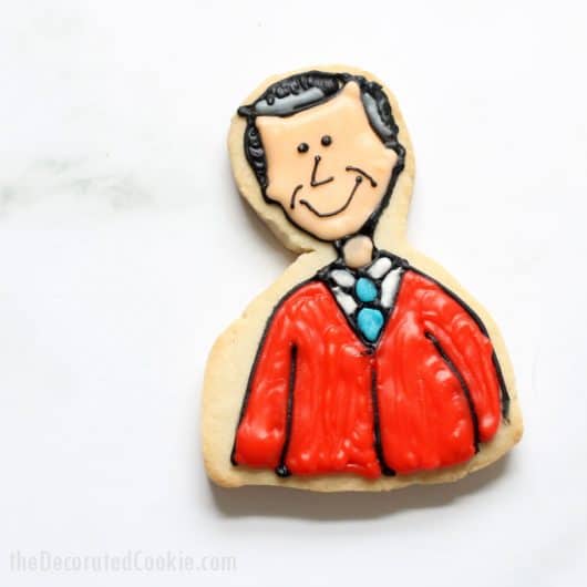 cookie decorating idea: Mr. Rogers' Neighborhood cookies 