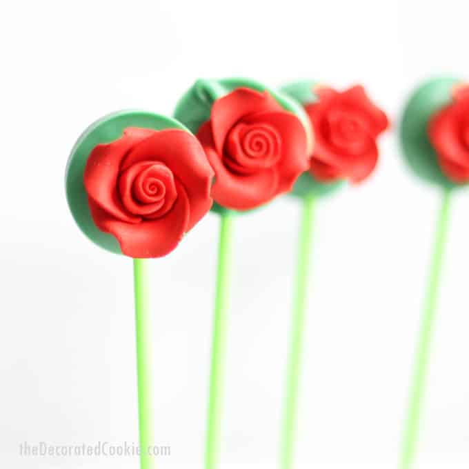 Easy rose bouquet chocolate pops 