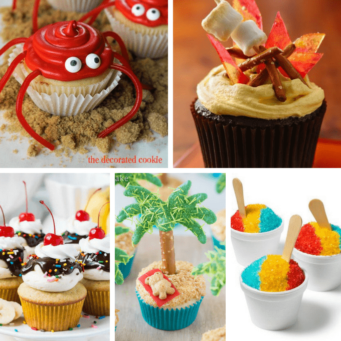 Summer cupcakes! A roundup of ideas for decorating cupcakes.