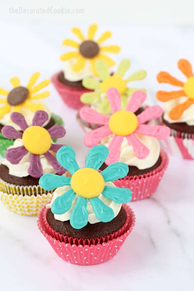 flower cupcake toppers 