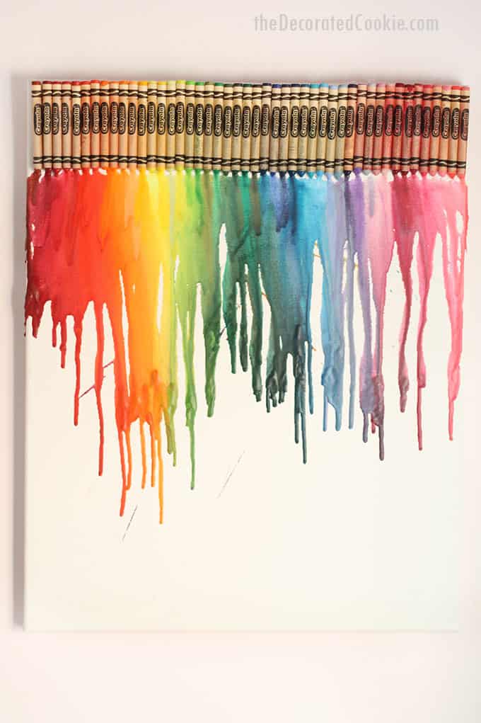 MELTED CRAYON WALL ART 