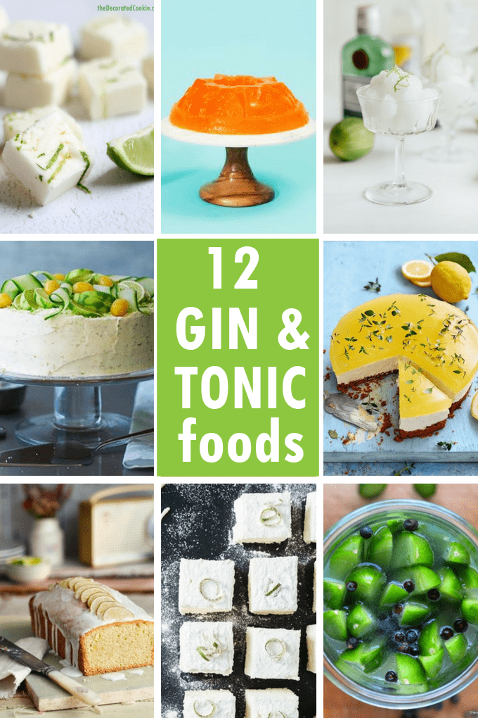 gin and tonic food: a roundup of gin and tonic flavored recipes