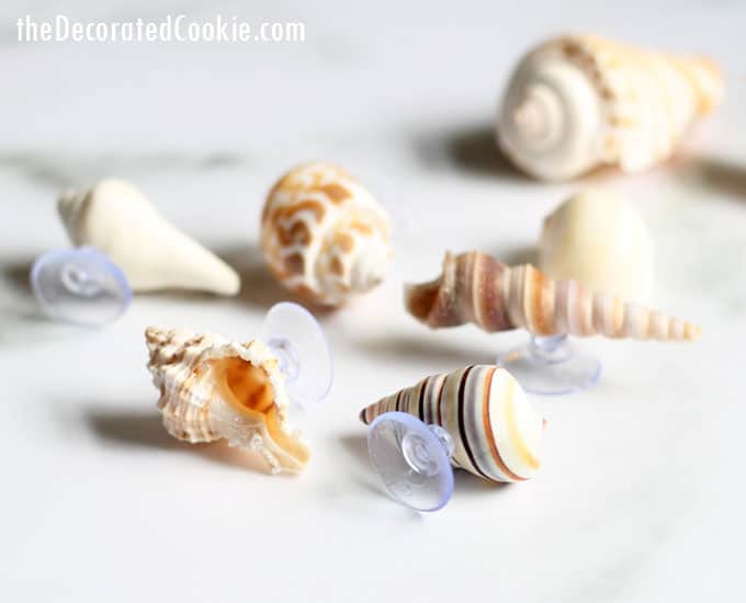 sea shell wine charms 