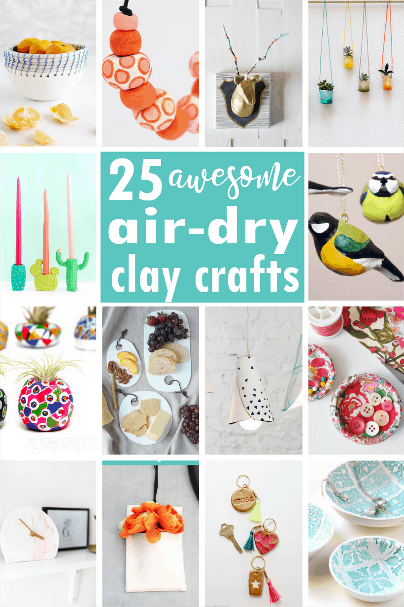 roundup of air-dry clay crafts 