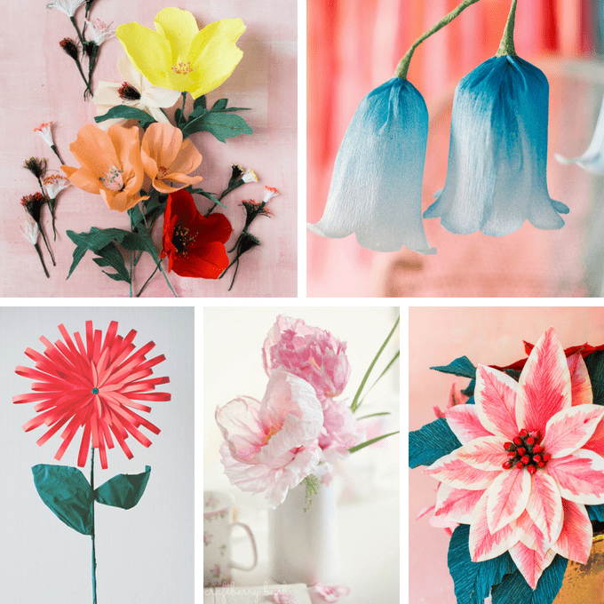 A roundup of 30 of the best paper flower tutorials! Gorgeous adult paper craft for home decor, gifts, party decorations, or bouquets. #PaperFlowers #DIY #AdultCrafts 