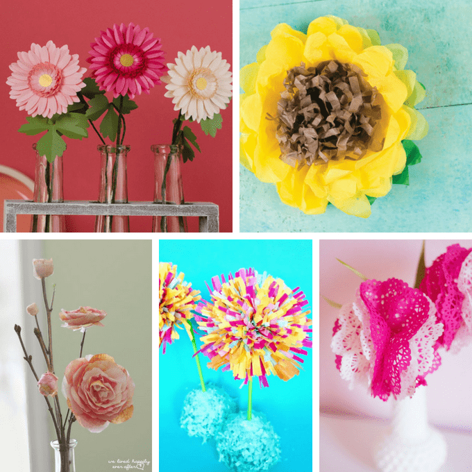 A roundup of 30 of the best paper flower tutorials! Gorgeous adult paper craft for home decor, gifts, party decorations, or bouquets. #PaperFlowers #DIY #AdultCrafts 