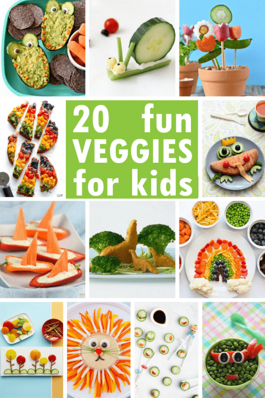 FUN VEGETABLES: A roundup of 20 fun veggies kids will love to eat.