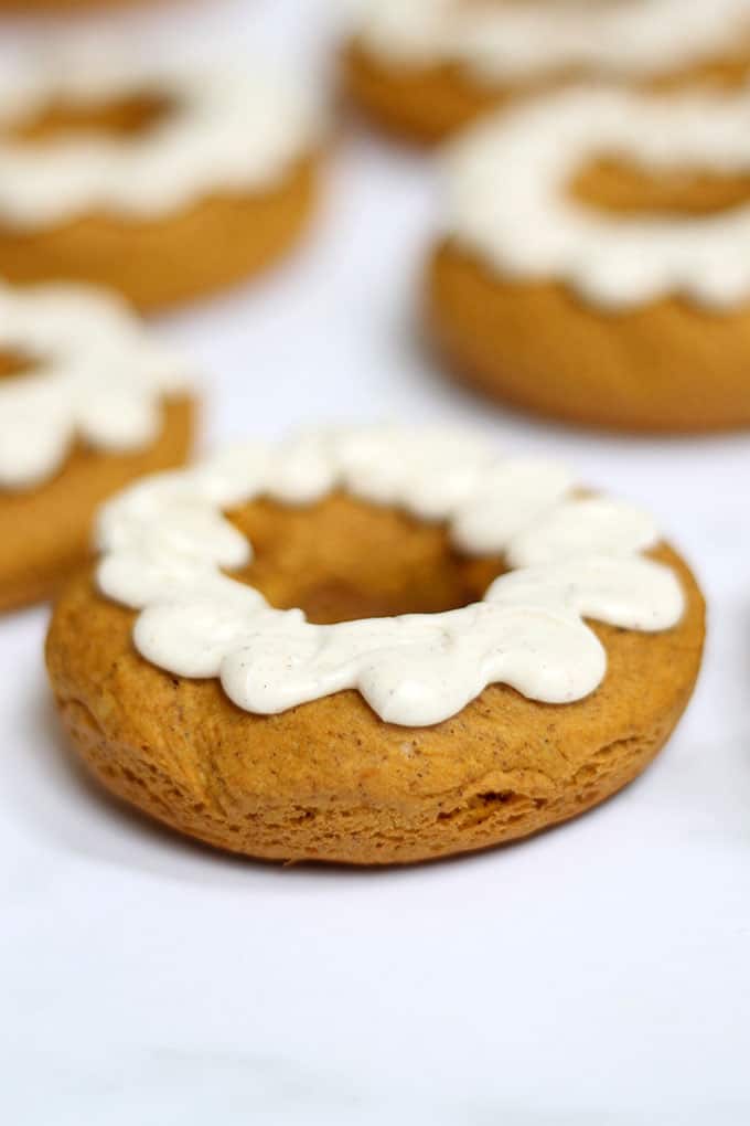 pumpkin donuts with glaze 