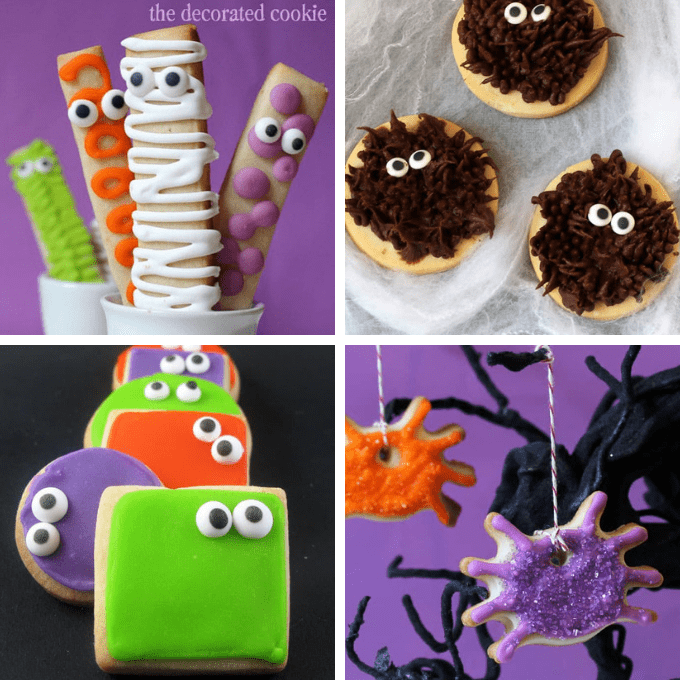 30 HALLOWEEN COOKIES: Roundup of the best cookie decorating ideas for Halloween. #HalloweenParty #HalloweenCookies #HalloweenTreats #cookies #cookiedecorating 