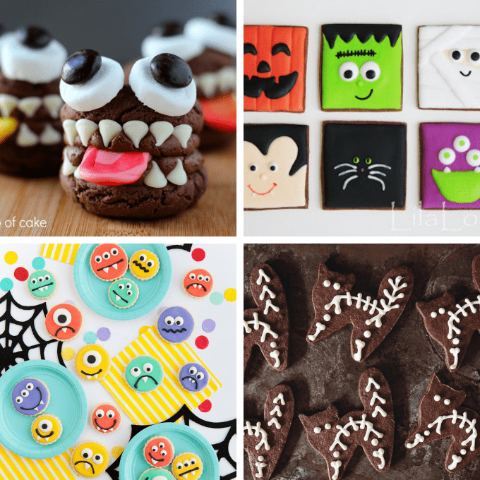 30 HALLOWEEN COOKIES: Roundup of the best cookie decorating ideas for Halloween. #HalloweenParty #HalloweenCookies #HalloweenTreats #cookies #cookiedecorating