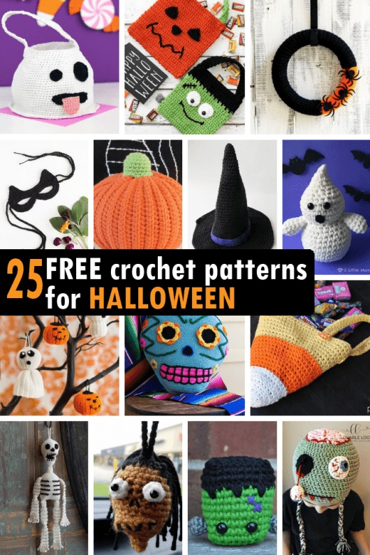 25 FREE CROCHET PATTERNS for HALLOWEEN -- cute and spooky