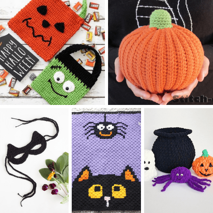 free crochet patterns for halloween treat bags