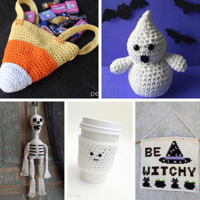 25 FREE crochet patterns for Halloween, with links to tutorials. These cute and spooky holiday crafts include accessories, home decor, and more. #halloween #freecrochetpatterns #crochet #patterns