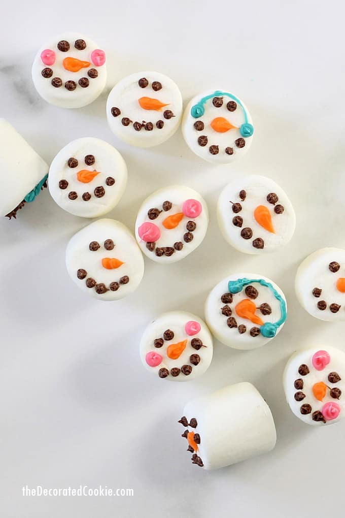 marshmallow snowmen 