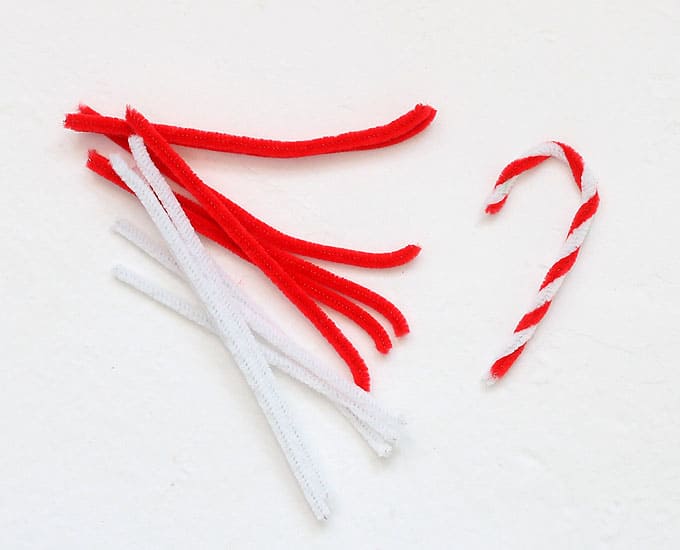 pipe cleaner candy cane