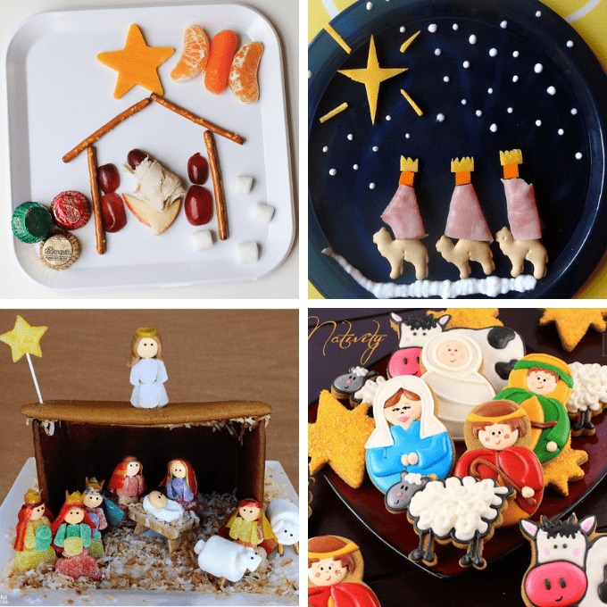 NATIVITY CRAFTS AND FUN FOOD IDEAS -- for kids and adults to make at Christmas. Christmas crafts, decorated cookies, crochet patterns, etc. #nativity #nativitycrafts #funfood #christmas #ChristmasCrafts 