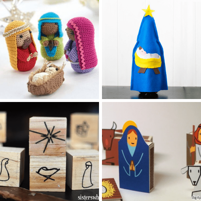 NATIVITY CRAFTS AND FUN FOOD IDEAS -- for kids and adults to make at Christmas. Christmas crafts, decorated cookies, crochet patterns, etc. #nativity #nativitycrafts #funfood #christmas #ChristmasCrafts 