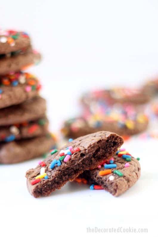 CHOCOLATE CAKE MIX COOKIES -- easy 3-ingredient cookies