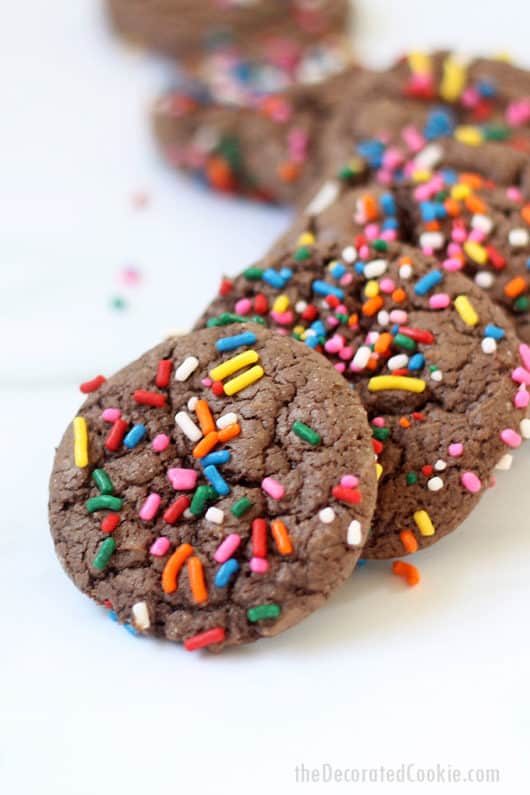 CHOCOLATE CAKE MIX COOKIES -- easy 3-ingredient cookies