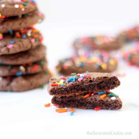 CHOCOLATE CAKE MIX COOKIES -- easy 3-ingredient cookies