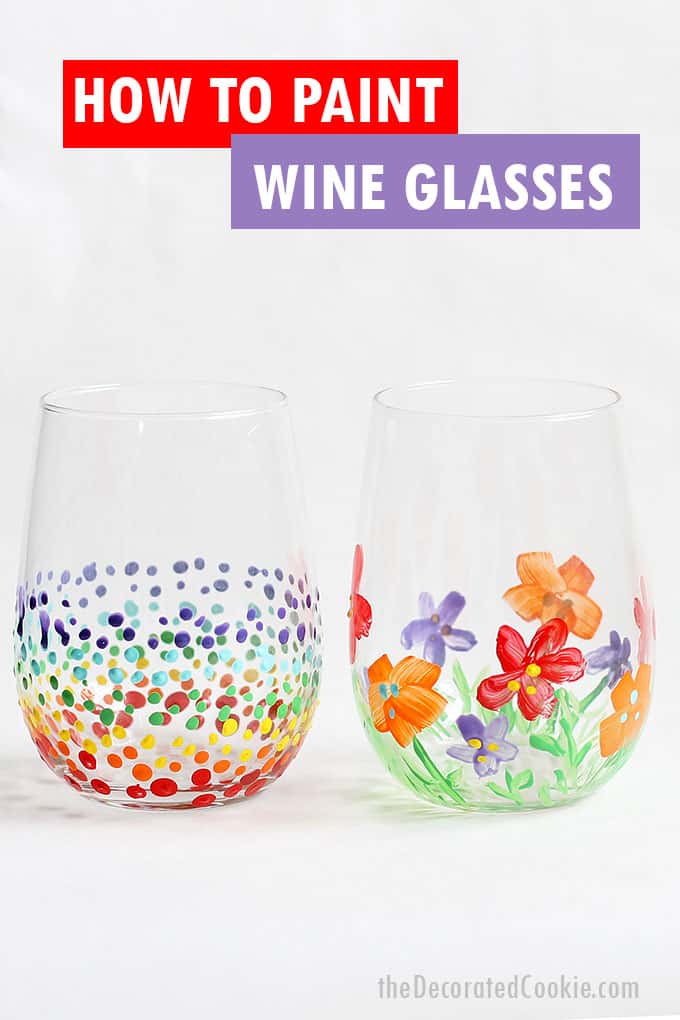 Wine Glass Painting And A Roundup Of Painted Wine Glass Ideas
