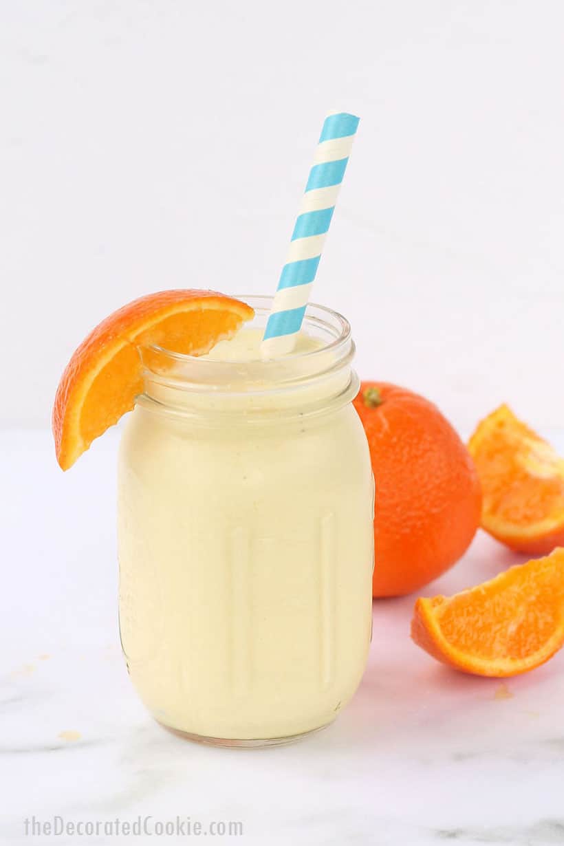 Healthy copycat version of orange julius smoothie 