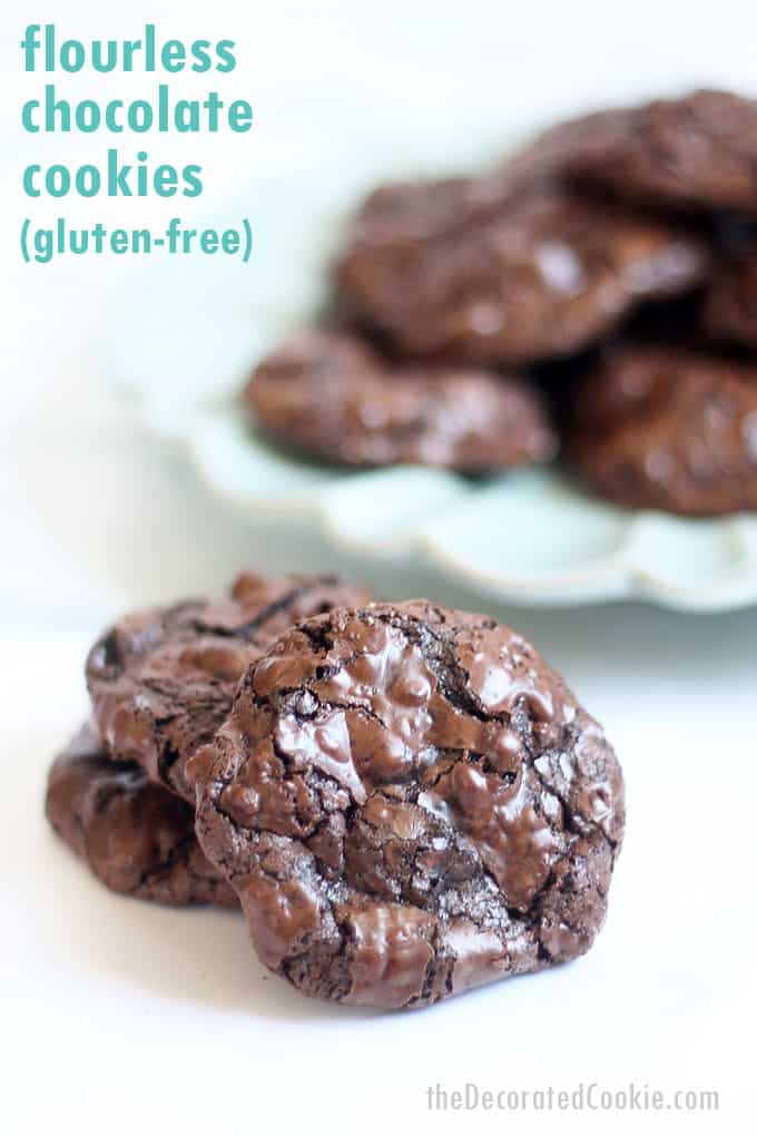 GLUTEN-FREE CHOCOLATE COOKIES -- flourless double chocolate chip cookies are melt-in-your-mouth delicious and easy to make.