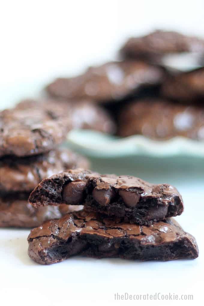 GLUTEN-FREE CHOCOLATE COOKIES -- flourless double chocolate chip cookies are melt-in-your-mouth delicious and easy to make.