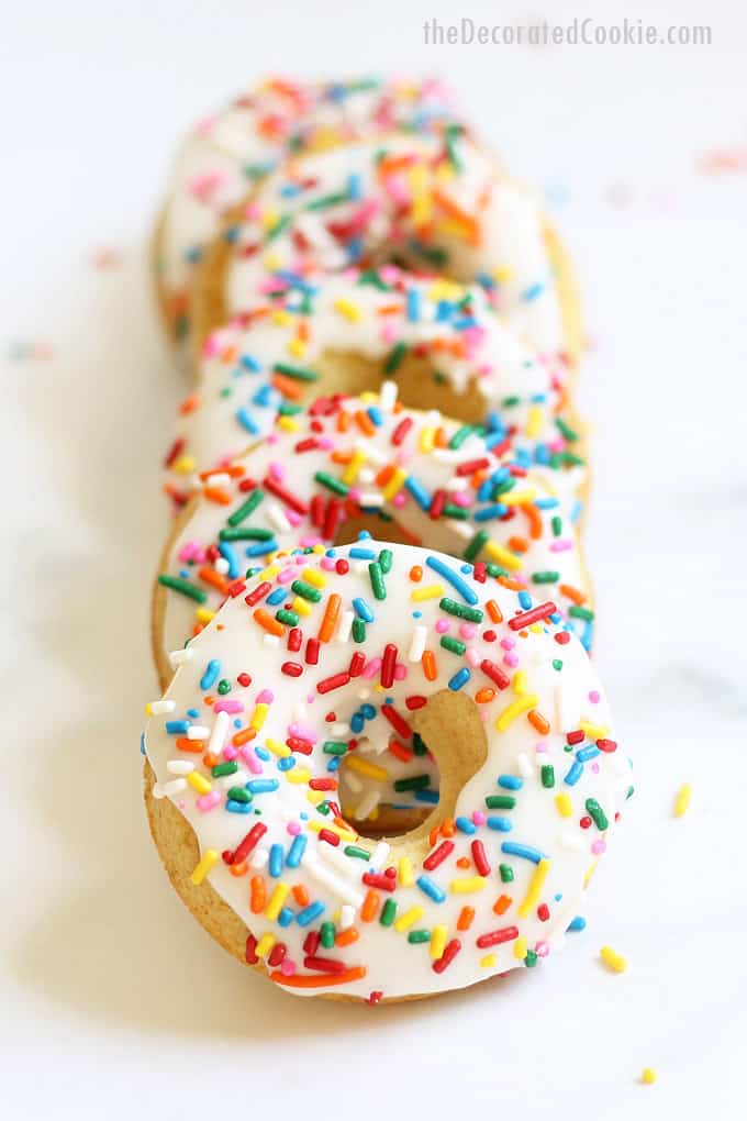 EASY BAKED DONUT RECIPE onebowl, quick vanilla doughnuts