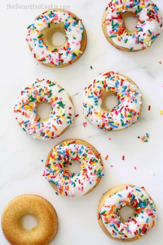 EASY BAKED DONUT RECIPE onebowl, quick vanilla doughnuts