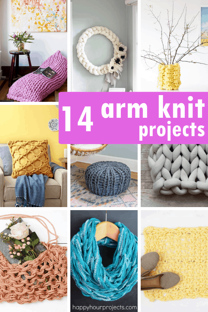 30 FINGER AND ARM KNITTING projects free patterns