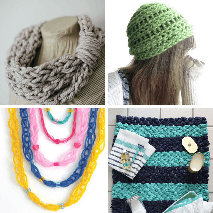 30 Finger And Arm Knitting Projects Free Patterns