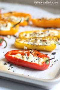GOAT CHEESE MINI STUFFED PEPPERS-- 3-ingredient appetizer