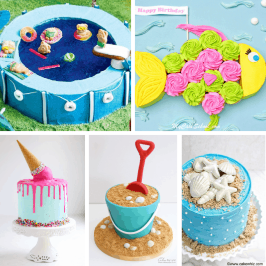 20 FUN SUMMER CAKES -- A roundup of cute cake ideas for summer.