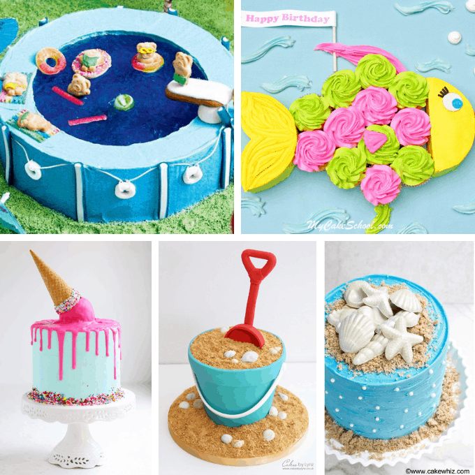 20 FUN SUMMER CAKES A roundup of cute cake ideas for summer.