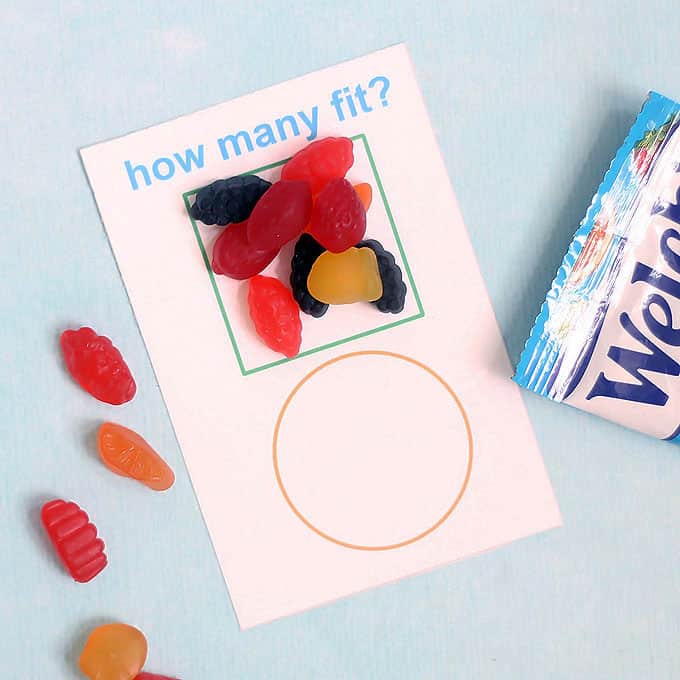 overhead view of fruit snacks school lunch ideas game