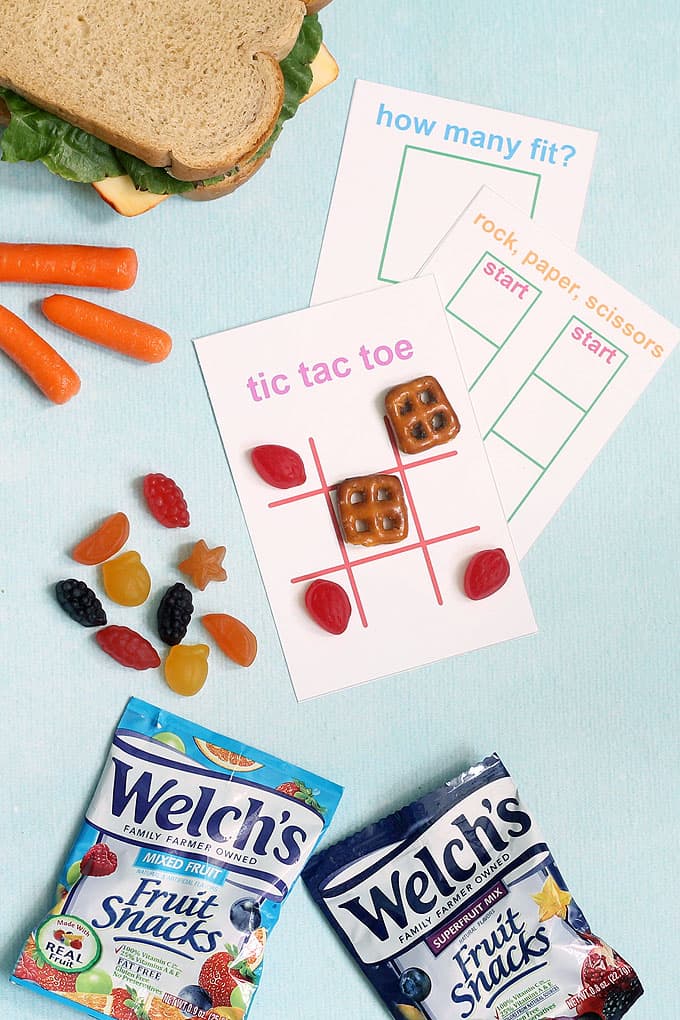 Back to School printable lunch box games 