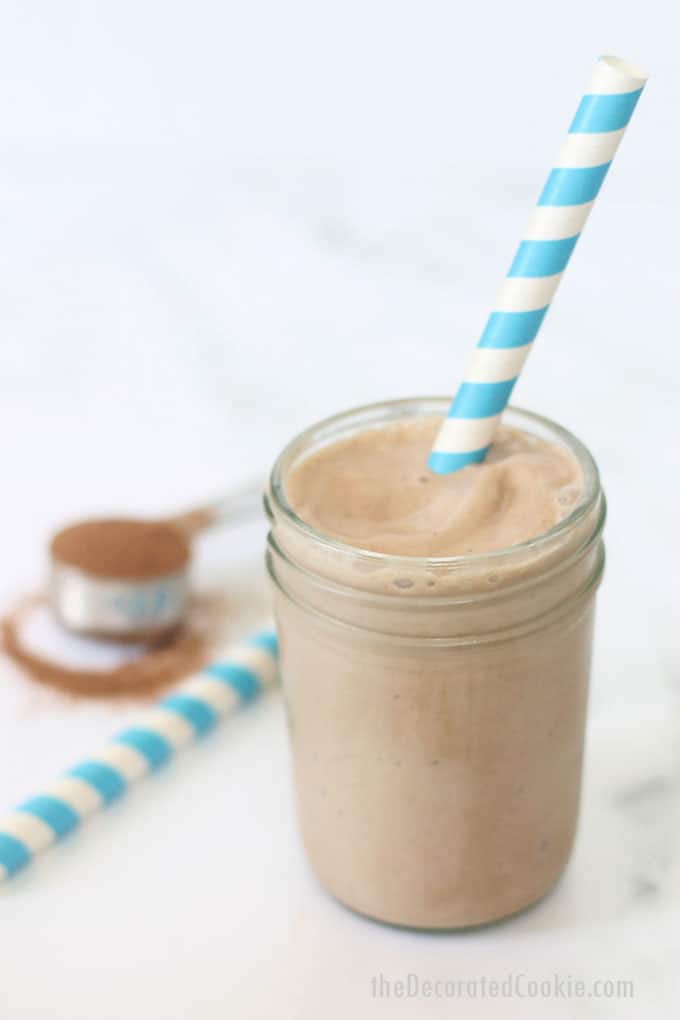 image of Wendy's frosty recipe with blue stripe straw