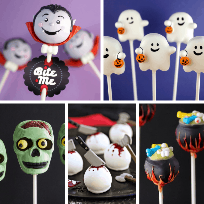 Halloween Cake Pops 24 Halloween Pumpkin Cake Pops Mummy - Etsy