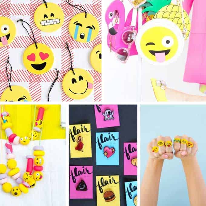 collage of emoji crafts 