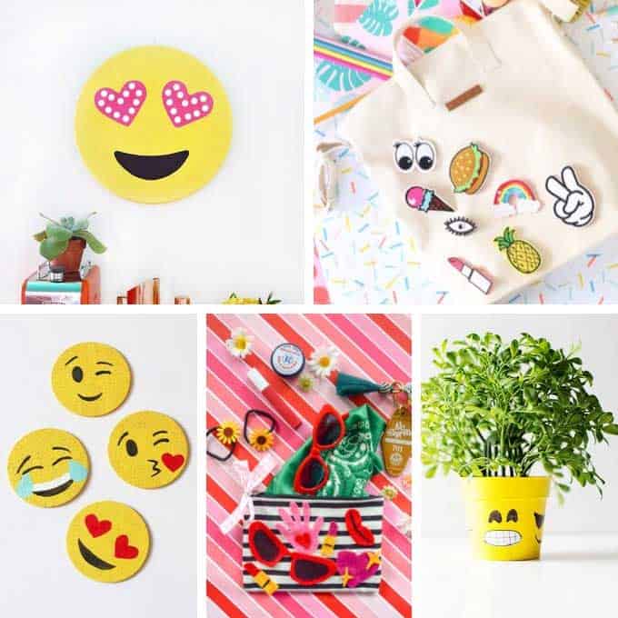 collage of emoji crafts 